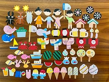 ④ クラフトパンチ　アルバム　季節　1年　素材　壁面飾り ①クラフトパンチ 花 フラワー 春 イベント 壁面飾り アルバム